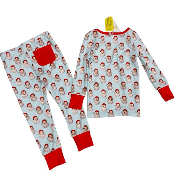 NWT Swoon Baby 4T Vintage Santa PJs in Blue - Picture 2 of 2